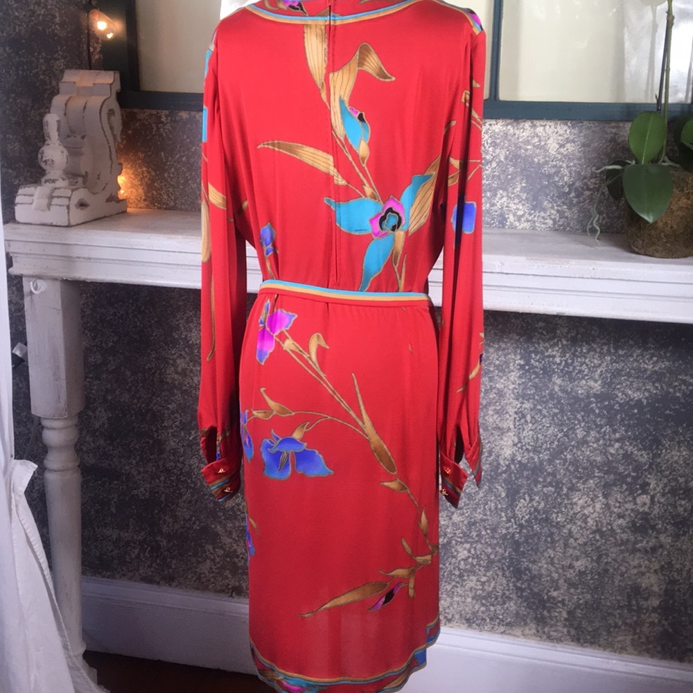 Leonard Paris 100% silk dress - Picture 5 of 9